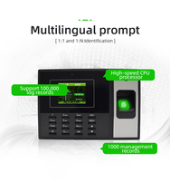 GPRS Wifi TCP/IP RS485 Grabadora de tiempo de huellas dactilares Personal biométrico Máquina de asistencia con software en la nube