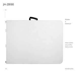 6ft 1,8 m Heavy Duty Catering al aire libre Rectangular caballete fiesta banquete portátil HDPE mesa plegable de plástico - Product Image 3