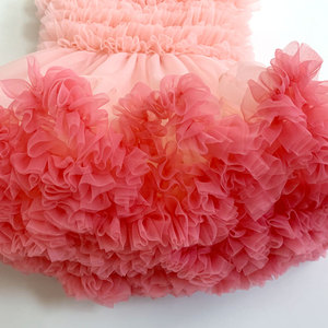 Vestidos de Tul Rosa al por Mayor, Diseños de Vestidos de Gasa con Volantes Suaves para Niñas, Vestido de Princesa para Fiestas - Product Image 6