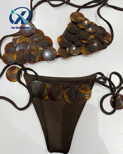 Luxus Muschel Perlen Bikini Custom ized Beach <span class=keywords><strong>Swimwear</strong></span> Hersteller Sexy Damen Bikini Sets - Product Image 2