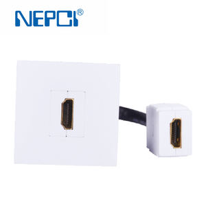 Nepci อะแดปเตอร์มัลติมีเดีย50x50มม. สองพอร์ตโมดูล XJY-DMT-36อะแดปเตอร์แผ่นหน้าแจ็คแบบแยกส่วน - Product Image 5