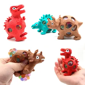 Diskon besar mainan Squishy lucu dekompresi lembut mainan Remas manik-manik air ventilasi dinosaurus keren kartun mainan Fidget Pop Out untuk anak-anak