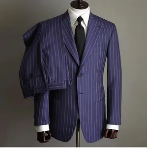 Good quality tailored full canvas men's 2pcs suit