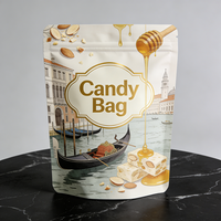 Sacs refermables personnalisés en Mylar avec fermeture éclair, impression numérique, pochettes verticales en aluminium et plastique pour emballage de bonbons