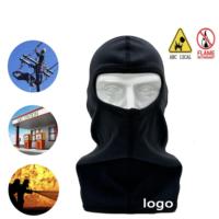 FR arc flash cagoule noir Logo personnalisé pompier casque de soudage doublure casque de moto cagoule intégrale protection de la tête