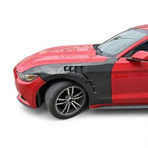 Kit de Carrocería EJW 2015-2017 para <span class=keywords><strong>Mustang</strong></span>, Guardabarros de Fibra de Carbono Negros, 100% Compatible, Diseño Perforado Especial Modificado, Nuevo - Product Image 1