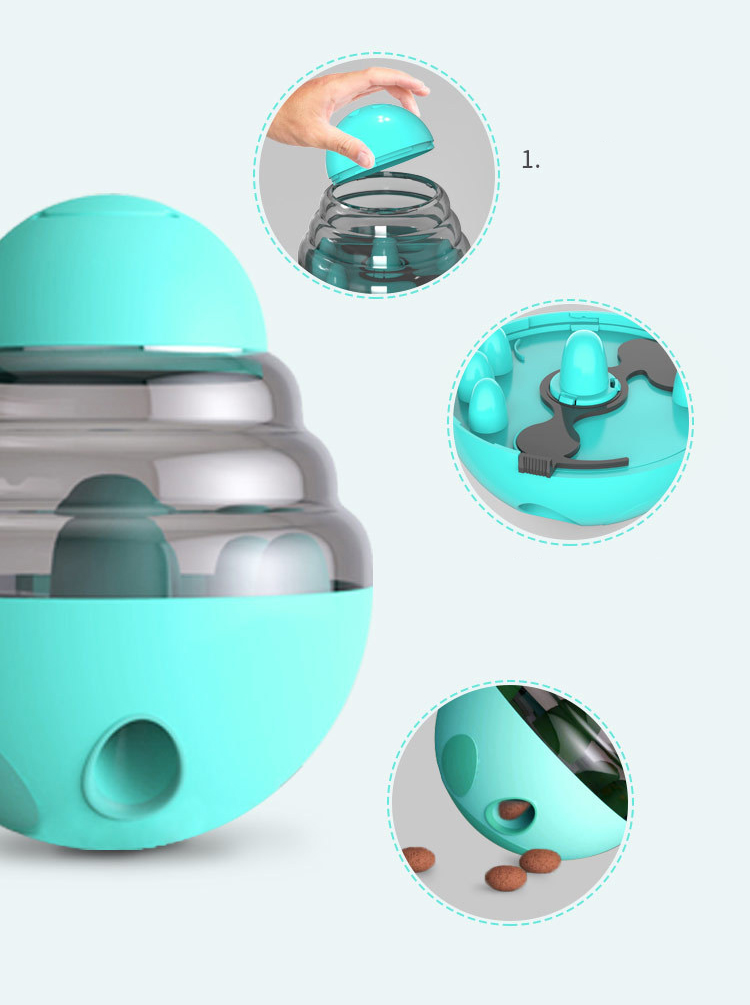 2022 pet supplies wholesale US Amazon hot new hot sale swing slow food leaking ball puppy dog toy pet feeder toy