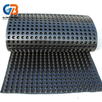 Planche de drainage rainurée en HDPE haute résistance, plaque de membrane rainurée, anti-fuite, anti-corrosion des racines, pour jardin sur toit, utilisation extérieure
