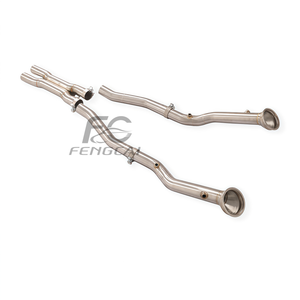 Collecteur d'échappement direct et tube intermédiaire en X pour Ferrari F12 Berlinetta 6.3L <span class=keywords><strong>V12</strong></span> 2013+ en acier inoxydable SS304 – Amélioration de puissance pour échappement automobile - Product Image 5