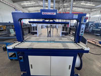 Machine d'emballage semi-automatique à bande PP pour table haute, double moteur, tension stable, entretien facile