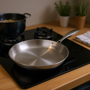 Padella in Acciaio Inox Tcld 22Cm per Cottura a Induzione Design Minimalista Rotondo - Product Image 2