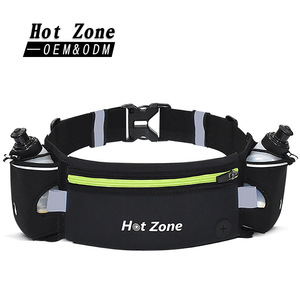 Cinturón Deportivo Impermeable de Neopreno con Porta Botella, Riñonera Ligera Reflectante para Maratón, Deportes y Actividades al Aire Libre - Product Image 1