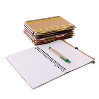 PROMO Carnet à spirale écologique personnalisé, couverture en papier, formats B5 A6, bureau, couverture rigide, logo personnalisé, emballage en vrac, cadeaux, agendas