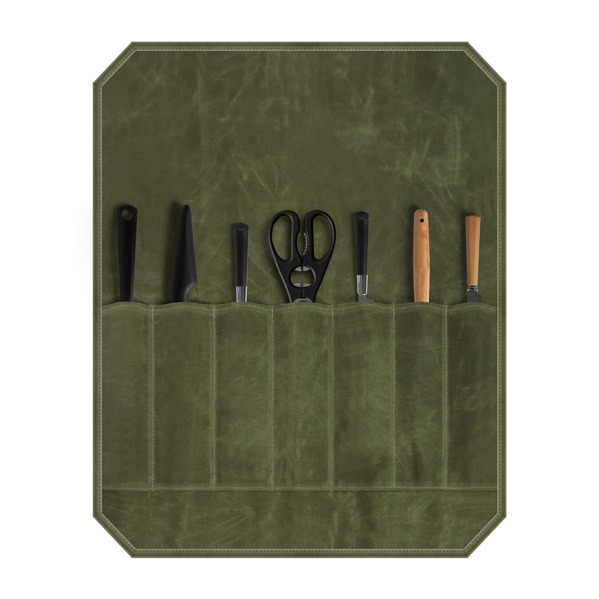 Sac de rangement pour couteaux vert armée