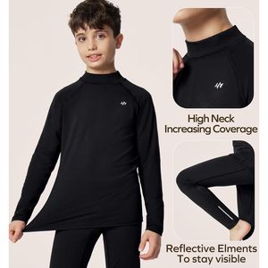 FOXA Thermal Underwear Set Boys Long Johns Base Layer Moisture Wicking <b>Ski</b> Snow Wear - Product Image 4