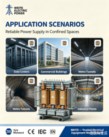 Transformator Distribusi Daya Tiga Fasa Tipe Kering Weite Power Engineering 30-1600kVA 10/11/35kV Model SCB10-SCB18 400V 50/60Hz