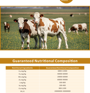 GlyPro X713 Prémélange de vitamines et de minéraux pour vaches en phase de lactation intermédiaire, additifs alimentaires pour animaux, prémélange pour vaches en phase de lactation intermédiaire, prémélange pour vaches - Product Image 4