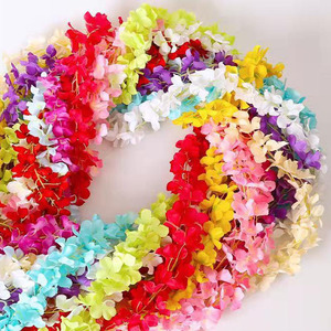 Senmasine 14 colori disponibili ghirlande artificiali fiori fiori ciliegio vite per la casa di nozze appeso decorazione finto Sakura - Product Image 1