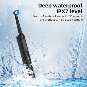 OEM IPX7 ขายส่งผู้ใหญ่ชาร์จที่กำหนดเองสมาร์ทไร้สาย 45 เปิดแปรงสีฟันไฟฟ้าพร้อมกระเป๋าเดินทางปาก - Product Image 3