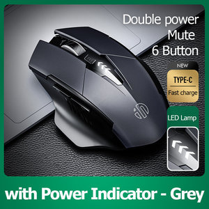 INPHIC F1 II 2.4G Có Thể Sạc Lại Không Dây Chuột Câm Typc-C Hiển Thị Dung Lượng Pin Chuột Quang Chuột Chơi Game USB Nano Receiver - Product Image 5