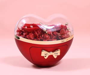 Vendita all'Ingrosso di Rose Eterne Preservate in Scatola di Acrilico, Forma Rotonda, Quadrata e a Cuore, Nuovo Stile per San Valentino - Product Image 3