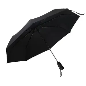 Safety Night Lighting Rain Telescopic Umbrella With Automatic LED Handle