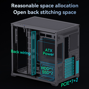 SNOWMAN RGB Fan Cooling Desktop ATX <strong>PC</strong> Cabinet High Air Flow Side Window ITX Chassis <strong>PC</strong> Gaming Gamer Desktop Motherboard <strong>PC</strong> Case - Product Image 5