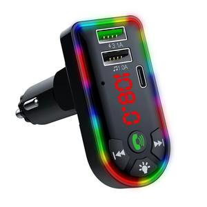 Vente en gros de chargeurs de voiture multifonctions, émetteur <span class=keywords><strong>FM</strong></span> BT, kit mains libres avec lecteur MP3, fournisseur en gros pour les magasins d'accessoires automobiles - Product Image 1