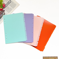 Classeurs A5 en plastique PP avec 6 intercalaires à onglets, couleur Morandi, personnalisables en couleur et logo, pour agenda Filofax