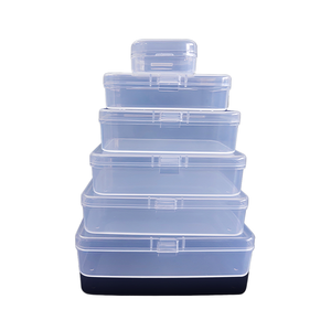 Rõ ràng nhựa lưu trữ <span class=keywords><strong>container</strong></span> vuông rỗng vuông rõ ràng nhựa trường hợp thủ công tem lưu trữ thuốc các loại thảo mộc Tiny hạt - Product Image 3