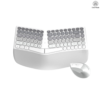 Ensemble clavier et souris Mofii, clavier sans fil ergonomique, repose-poignets, clavier pleine taille et kit souris pour PC, ordinateur portable
