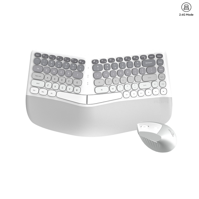 Mofii Keyboard and Mouse Set Ergonomic Wireless Keyboard Mouse Palm Rest Full Size Keyboard and Mouse Kit for PC Laptop Computer