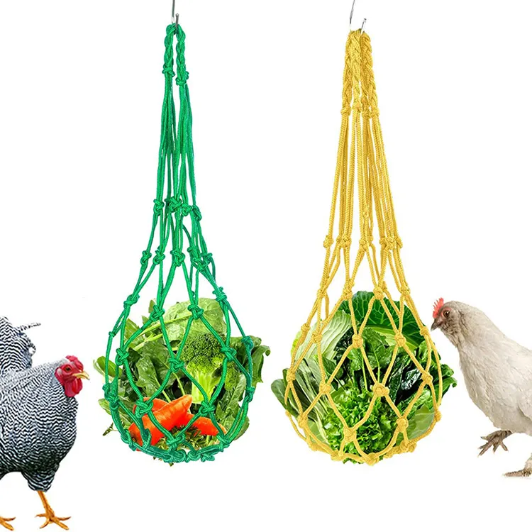 Geflügel frucht halter Hühnerkohl-Feeder Behandeln Sie das Fütterung werkzeug mit Haken für Hühner Hühnerstall Spielzeug für Henne Gans Ente