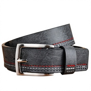 Ceintures en cuir à boucle carrée en acier de qualité supérieure, durables, accessoires haut de gamme pour hommes, idées cadeaux pour mariage et anniversaire, résistantes à l'eau - Product Image 5