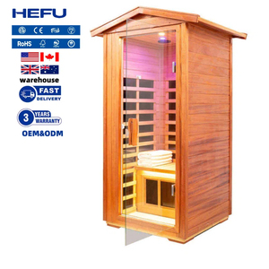 Nuovo arrivo 1 persona Outdoor1560w basso Emf lontano infrarosso naturale Sauna in legno secca stanza Sauna a vapore umido - Product Image 1