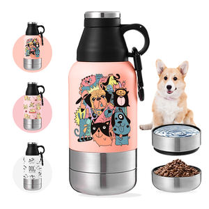 Última tendencia en Línea 4 en 1 botella de agua para perros alimentador de comida y bebida portátil de acero inoxidable aislado viaje llevar limpio - Product Image 1