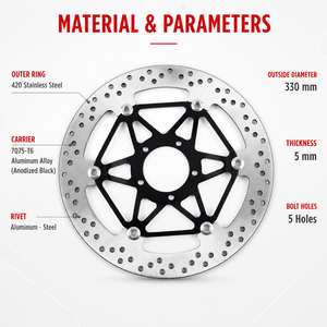 Disque de frein flottant avant pour moto <span class=keywords><strong>Ducati</strong></span> 330 mm pour <span class=keywords><strong>Ducati</strong></span> <span class=keywords><strong>Panigale</strong></span> V4 V2 <span class=keywords><strong>V4S</strong></span> V4R - Product Image 3