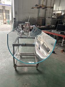 FaFactory Balustrade en verre trempé courbé sur mesure, façonnée à chaud, pour escalier extérieur et entrée - pour hôpitaux et douches extérieures - Product Image 2