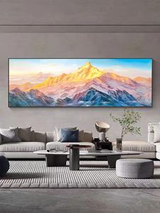 Pintura de arenisca natural de Golden Mountain Peak-Arte de pared <span class=keywords><strong>3D</strong></span> hecho a mano para decoración de hogar y oficina - Product Image 6