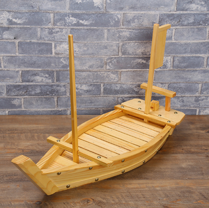 Perahu bambu melayani Sushi perahu kayu kayu Sushi MOQ kecil untuk restoran Sushi Jepang - Product Image 6