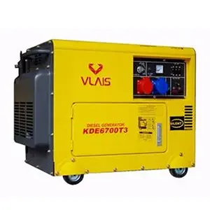 AOM | VLAIS 6.5KVA 5KW 사일런트 디젤 발전기 120V 127V 220V 380V 400V 50Hz 60Hz 3 상 브러시리스 디젤 발전기