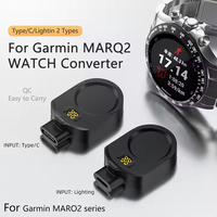 Adaptateur d'alimentation portable pratique à base magnétique Garmin MARQ2 Type-C avec port pour la charge de la montre intelligente