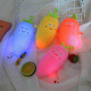 Cute Glowing Elastic <b>Squeeze</b> <b>Ball</b> Soft Rubber Vent <b>Ball</b> Hair-Effect for Kids 5-7 Years Kids' Favorite Glow-in-the-Dark Toy - Product Image 3