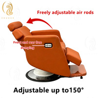Fauteuil de Barbier Électrique de Luxe Chuque à Moteur Unique, en Cuir Moderne avec Dossier Électrique et Grande Pompe, Idéal pour Salons, Centres de Fitness et Centres Commerciaux