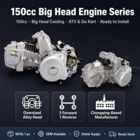 Moteur de moto 150cc à démarrage électrique avec 3 vitesses avant et 1 marche arrière, approvisionnement en gros pour les constructeurs de châssis de VTT