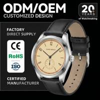 Montre à quartz de précision pour homme, personnalisée, avec étiquette privée, en acier de 40 mm, minimaliste, mouvement 1L45, vente en gros