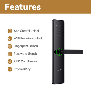 Khóa Cửa Điện Tử Thông Minh, Cảm Biến Kép, Khóa Tay Nắm Cửa Bằng Mật Khẩu Điện Tử Thông Minh, In Dấu Vân Tay - Product Image 2