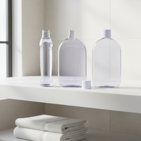 Bouteille en plastique PET de forme ovale plate de 500 ml avec bouchon à vis, adaptée aux nettoyants pour sols, aux liquides vaisselle et aux autres produits liquides