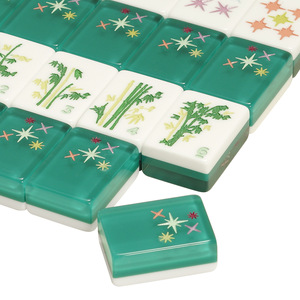 Juego de Fichas de Mahjong Acrílicas, Portátil, Tamaño de Viaje, Color Personalizado, Juego de Ajedrez, Entretenimiento, Uso Universal MJ-820 - Product Image 2