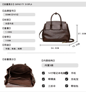 New Fashion Designer Crossbody <b>Bags</b> High Quality Genuine Leather Shoulder Messenger <b>Bag</b> Casual Totes Women Handbags and Purses - Product Image 2
